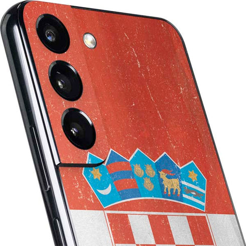 Croatia Flag Distressed Galaxy S22 Skin